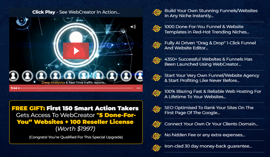 WebCreator Review and OTO UPSELL by Sandy Nayak