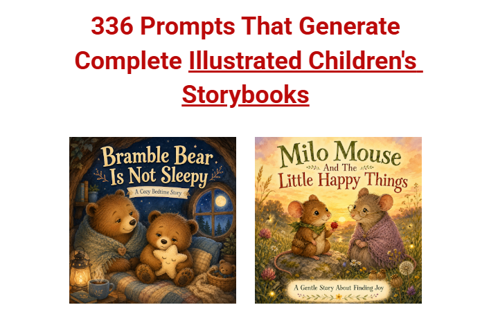 336 Prompts for Illustrated Children's Storybooks OTO Review