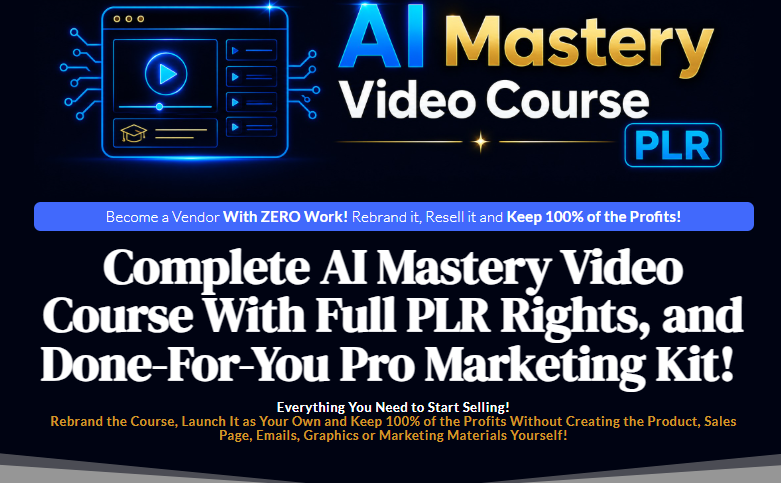 AI Mastery Video Course PLR Review OTO 2026