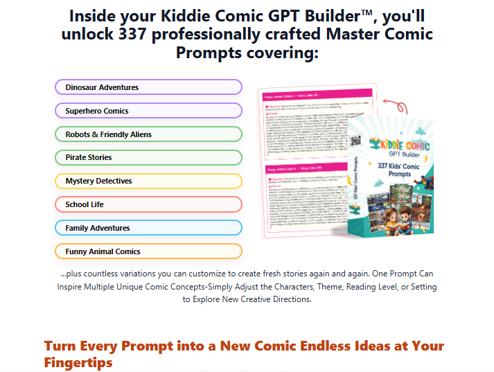 Kiddie Comic GPT Builder PLR Review 2026