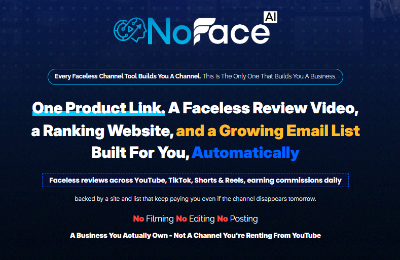 NoFace AI Review OTO 2026