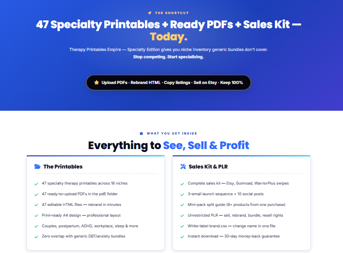 Therapy Printables PLR Review 2026