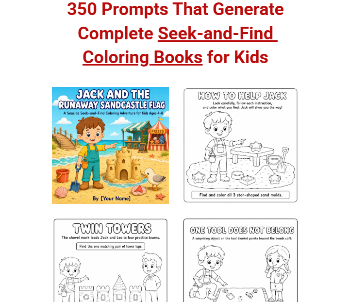 350 Prompts for Seek-and-Find Coloring Books Review