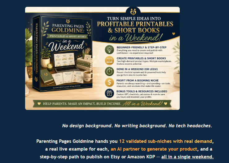 Parenting Pages Goldmine Review 2026